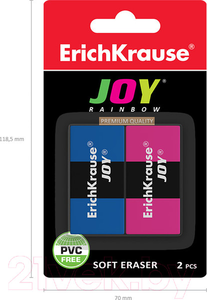 Изображение товара Ластик Erich Krause JOY Rainbow / 46523
