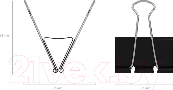 Изображение товара Зажим для бумаги Erich Krause 2981