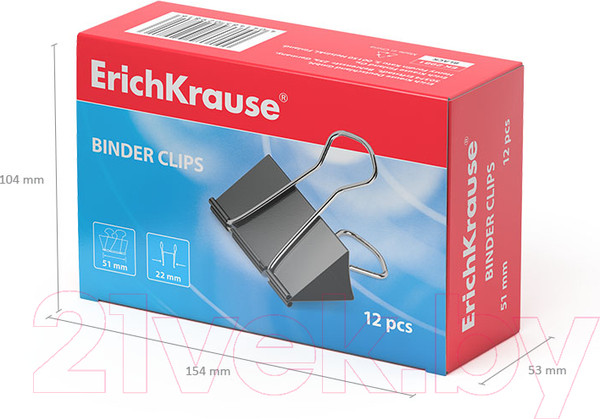Изображение товара Зажим для бумаги Erich Krause 2981