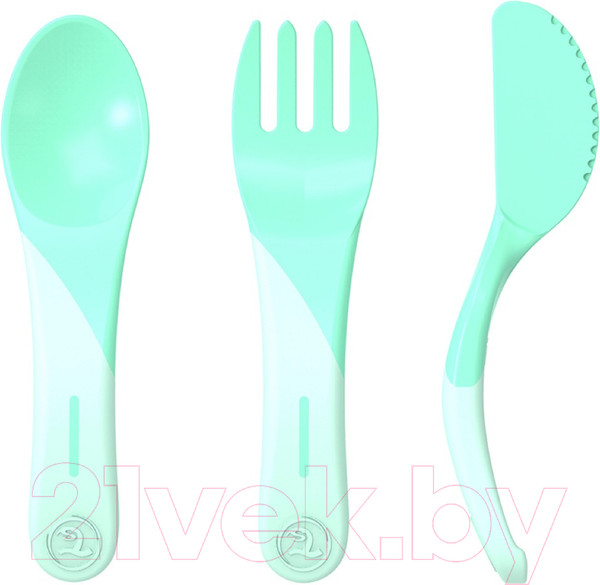 Изображение товара Набор столовых приборов для кормления Twistshake Learn Cutlery / 78201 (пастельный зеленый)
