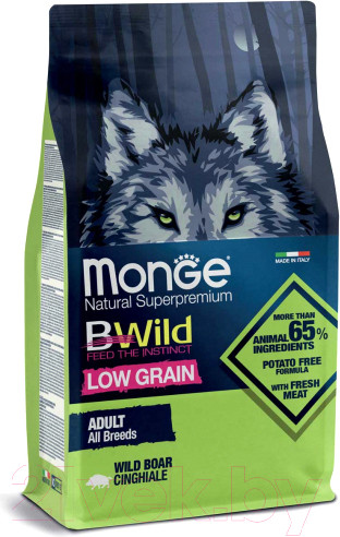 Изображение товара Сухой корм для собак Monge BWild Dog Adult Wild Boar (12кг)