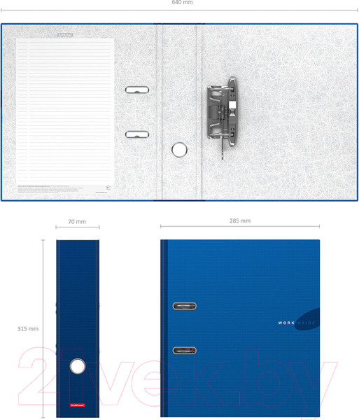 Изображение товара Папка-регистратор Erich Krause Work Inside / 19865 (синий)