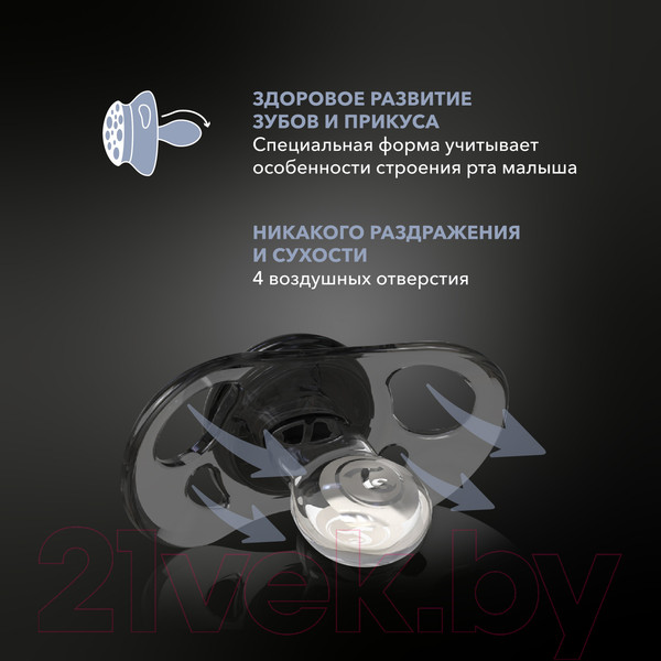 Изображение товара Набор пустышек Twistshake 78092 (2шт, черный/белый)