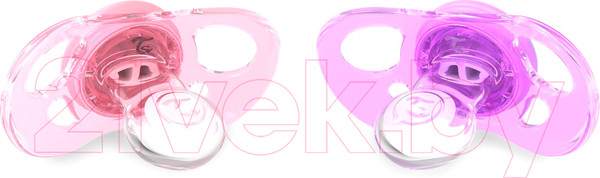 Изображение товара Набор пустышек Twistshake 78289 (2шт, пастельный розовый/пастельный фиолетовый)