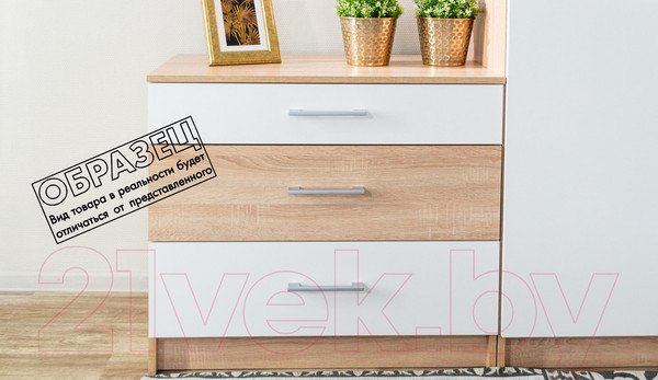 Изображение товара Комплект мебели для спальни Империал Алёна 3 (венге/дуб молочный)