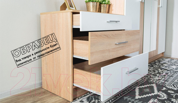 Изображение товара Комплект мебели для спальни Империал Алёна 3 (венге/дуб молочный)