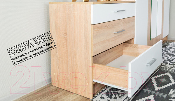 Изображение товара Комплект мебели для спальни Империал Алёна 3 (венге/дуб молочный)