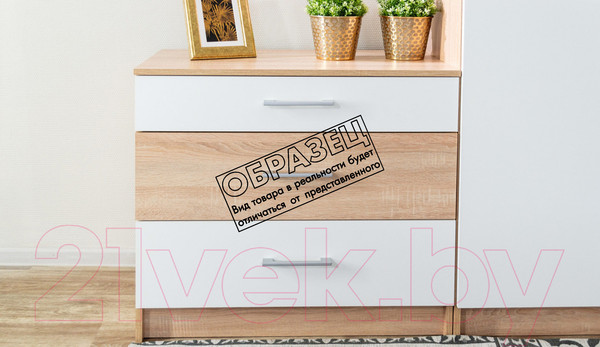 Изображение товара Комплект мебели для спальни Империал Алёна 4 (венге/дуб молочный)