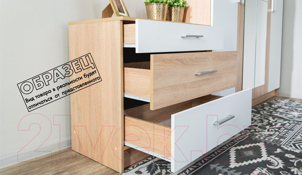 Изображение товара Комплект мебели для спальни Империал Алёна 4 (венге/дуб молочный)