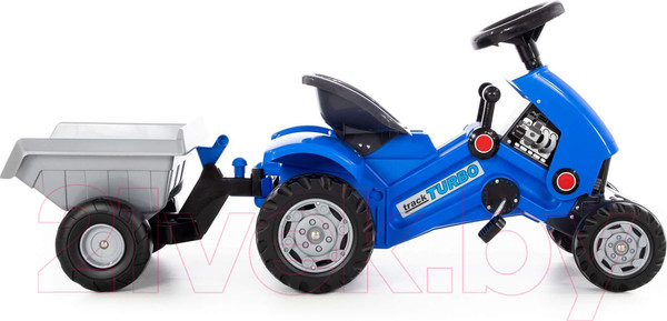 Изображение товара Каталка детская Полесье Turbo-2 Трактор с полуприцепом / 84651 (синий)
