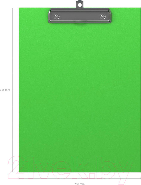 Изображение товара Планшет с зажимом Erich Krause Neon / 45409 (зеленый)
