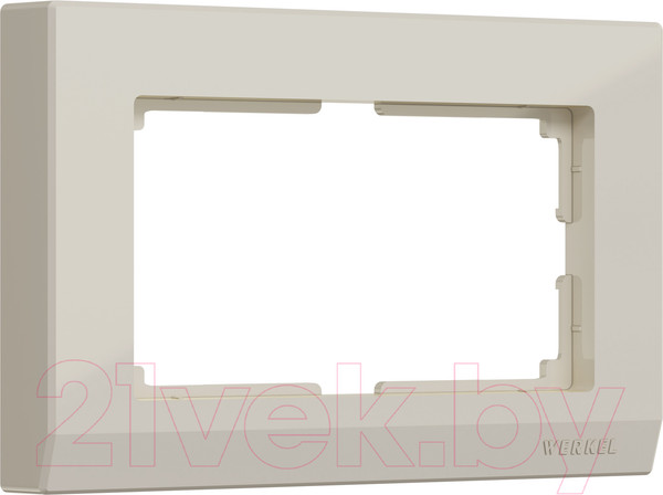 Изображение товара Рамка для выключателей и розеток Werkel WL04-Frame-01-DBL / a046850 (слоновая кость)