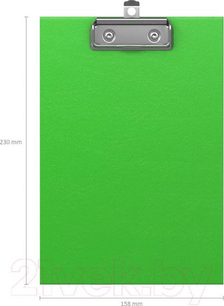 Изображение товара Планшет с зажимом Erich Krause Neon / 49441 (зеленый)