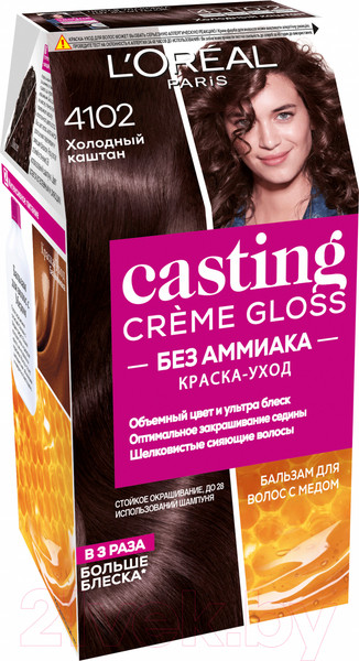 Изображение товара Крем-краска для волос L'Oreal Paris Casting Creme Gloss 4102 (холодный каштан)