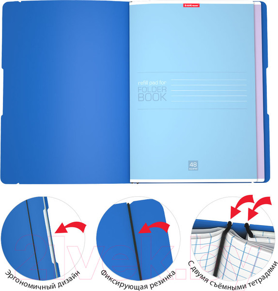 Изображение товара Тетрадь Erich Krause FolderBook Classic / 48230 (2х48л, клетка)