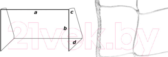 Изображение товара Футбольная сетка No Brand FS-G-№12 (белый)