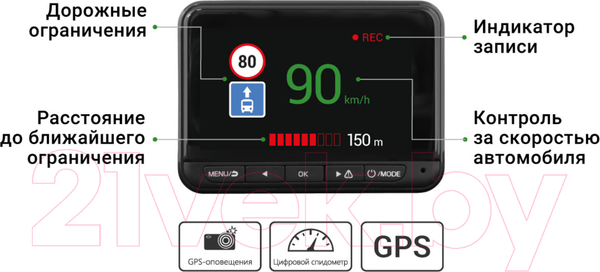 Изображение товара Автомобильный видеорегистратор Navitel R700 GPS Dual