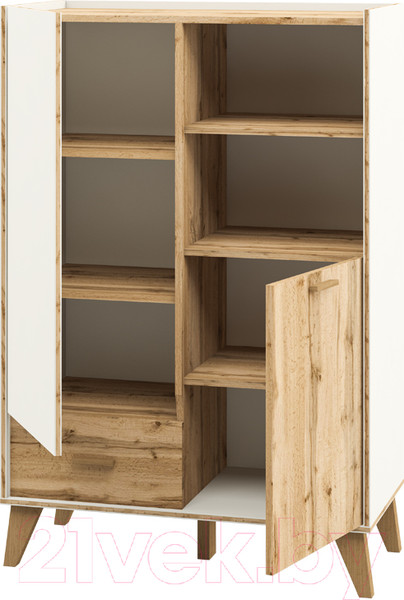 Изображение товара Шкаф Мебель-Неман Сканди МН-036-07 (дуб вотан/белый)