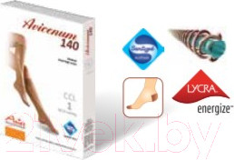 Изображение товара Гольфы компрессионные Aries Avicenum 140 тонкие с закрытым носком / 9999 (M, long)