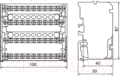 Изображение товара Распределительный блок на DIN-рейку TDM SQ0823-0014