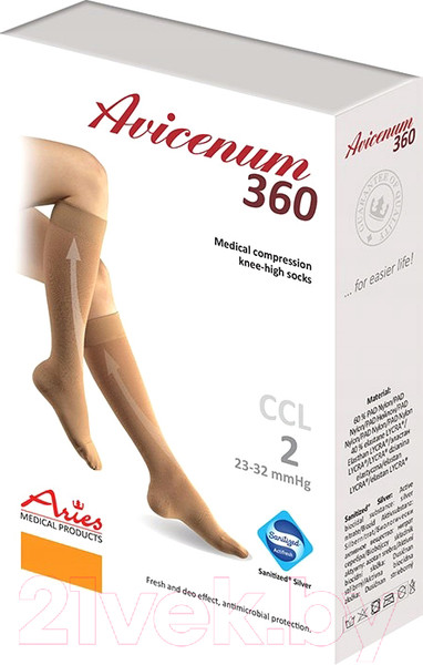 Изображение товара Гольфы компрессионные Aries Avicenum 360 с открытым носком / 9999 (M, normal)