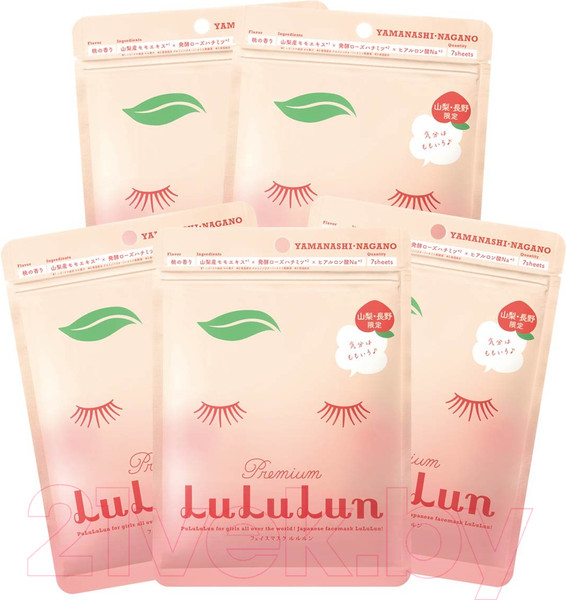 Изображение товара Набор масок для лица Lululun Premium Face Mask Peach (7шт)