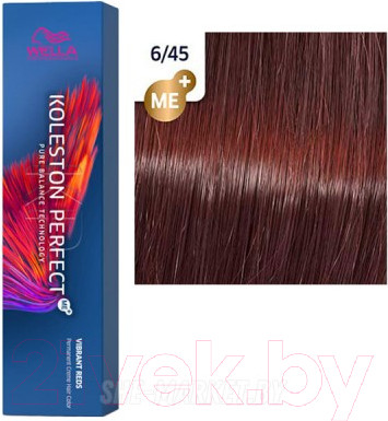 Изображение товара Крем-краска для волос Wella Professionals Koleston Perfect ME+ 6/45 темно-красный гранат