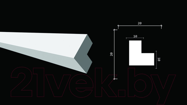 Изображение товара Уголок отделочный Decor-Dizayn DD802 (20x20x2000)