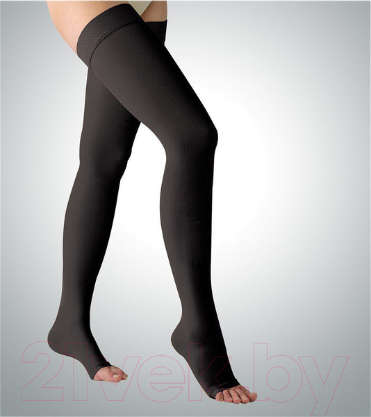 Изображение товара Чулки компрессионные Aries Avicenum 360 с резинкой и открытым носком / 9999 (XL, normal)