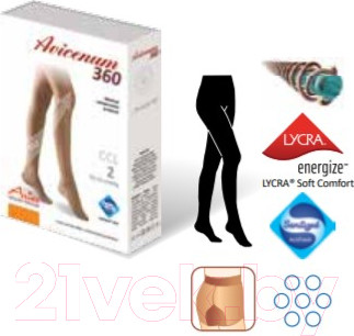 Изображение товара Колготки компрессионные Aries Avicenum 360 с закрытым носком / 9999 (M, long)