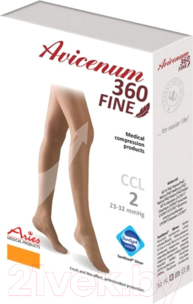 Изображение товара Колготки компрессионные Aries Avicenum 360 с закрытым носком / 8001 (S, long)