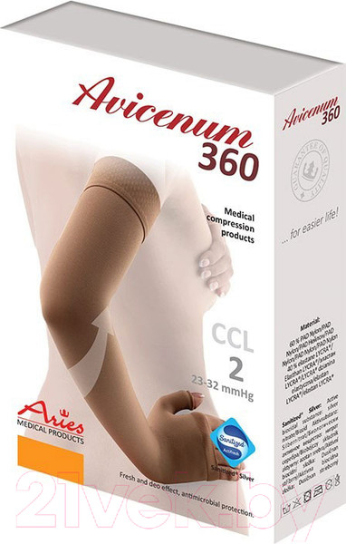 Изображение товара Рукав компрессионный Aries Avicenum 360 без перчатки / 8001 (L, long)