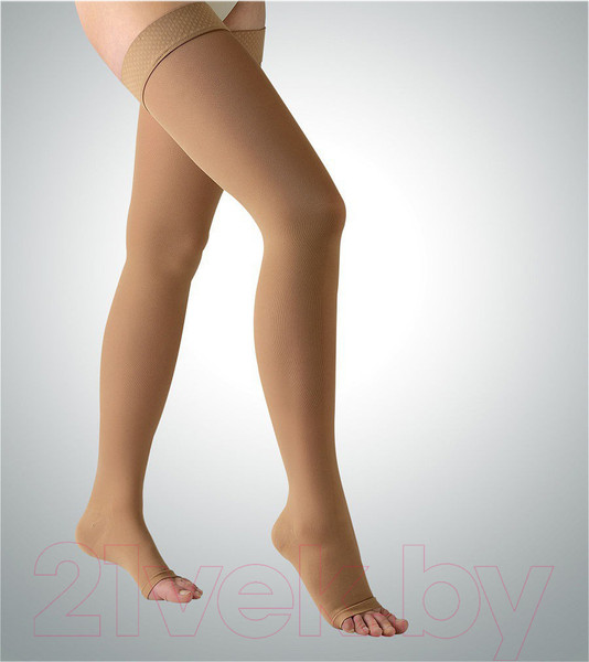 Изображение товара Чулки компрессионные Aries Avicenum 360 с резинкой и открытым носком / 8001 (M, long)