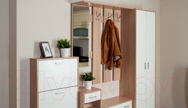 Изображение товара Секция в прихожую Империал Интер (дуб сонома/белый)