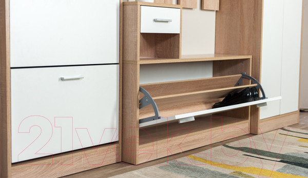 Изображение товара Секция в прихожую Империал Интер (дуб сонома/белый)