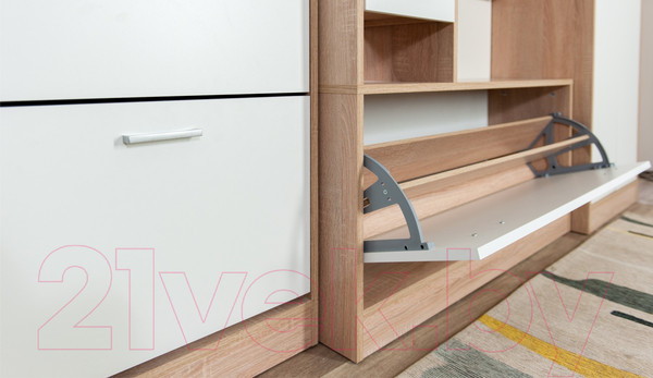 Изображение товара Секция в прихожую Империал Интер (дуб сонома/белый)