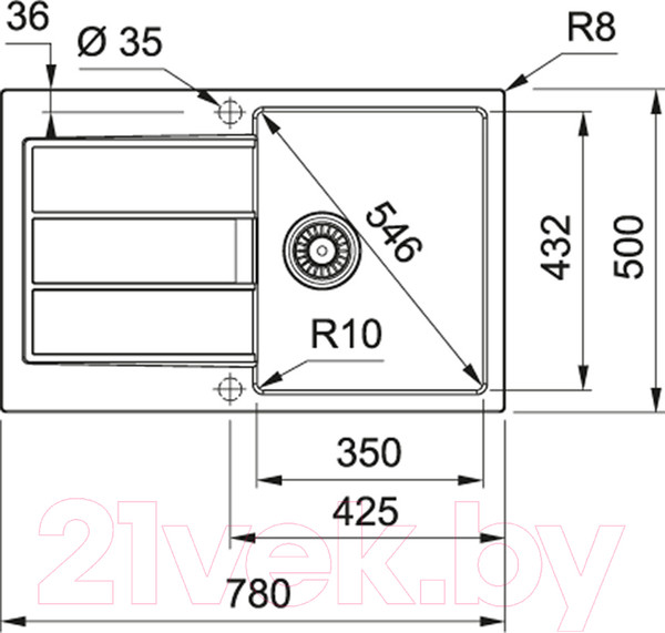 Изображение товара Мойка кухонная Franke S2D 611-78 (143.0618.368)