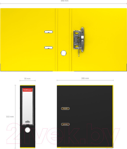 Изображение товара Папка-регистратор Erich Krause Accent / 51077 (желтый)