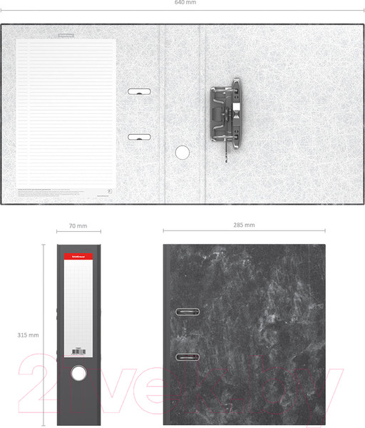 Изображение товара Папка-регистратор Erich Krause Economy / 33862 (серый)