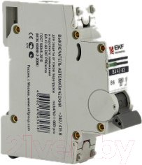 Изображение товара Выключатель автоматический EKF ВА 47-63 1P 16А (C) 4.5kA PROxima / mcb4763-1-16C-pro