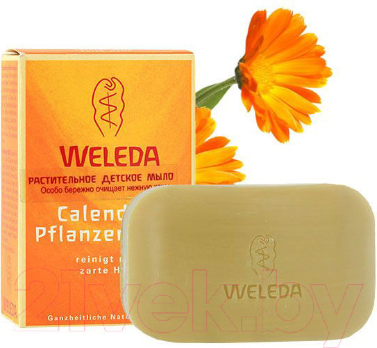 Изображение товара Мыло твердое Weleda Растительное с календулой и лекарственными травами (100г)