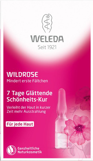 Изображение товара Сыворотка для лица Weleda Wildrose разглаживающая концентрат с маслом розы москета (7x0.8мл)