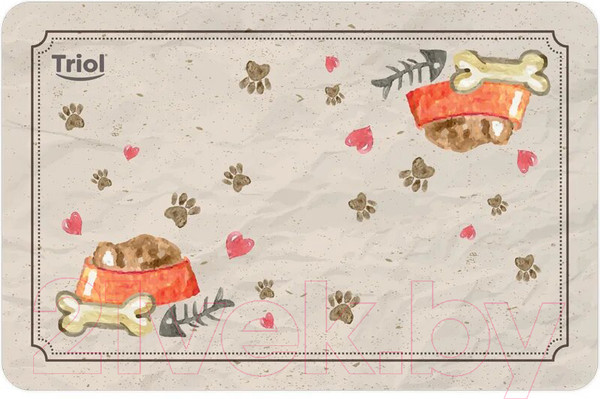 Изображение товара Коврик под миску Triol Косточки / 30211008