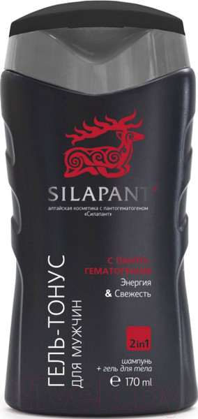 Изображение товара Шампунь для волос Silapant Men с пантогематогеном 2 в 1 (170мл)