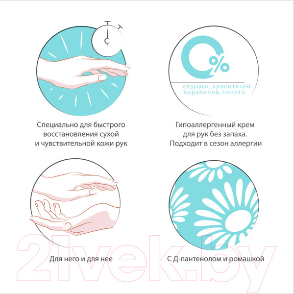 Изображение товара Крем для рук Бархатные ручки Без запаха (72мл)