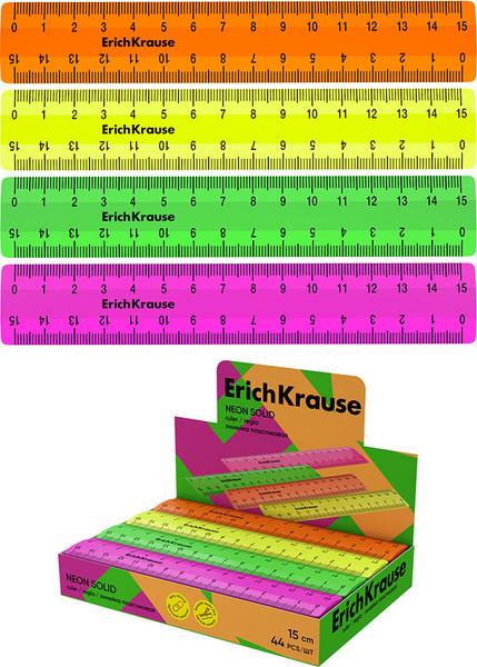 Изображение товара Линейка Erich Krause Neon Solid / 50568