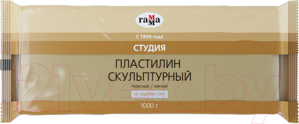 Изображение товара Пластилин скульптурный ГАММА Студия 2.80.Е100.002 (1кг, телесный, мягкий)