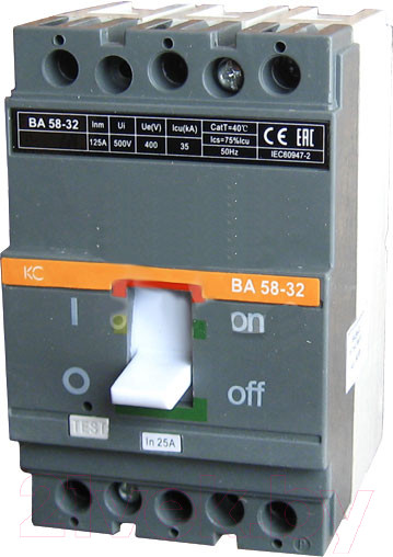 Изображение товара Выключатель автоматический КС ВА 58-32 3Р 80А 35кА / 84110