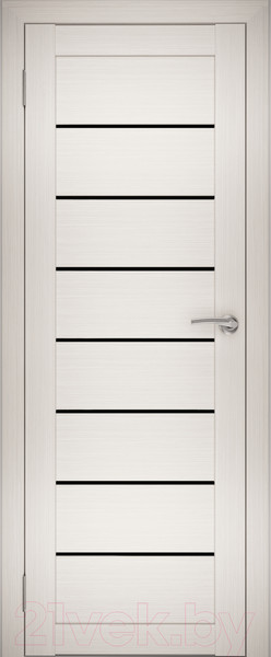 Изображение товара Дверь межкомнатная Юни Амати 01 60x200 (эшвайт/стекло черное)