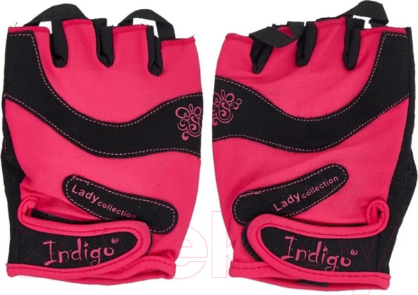 Изображение товара Перчатки для пауэрлифтинга Indigo Sport SB-16-1729 (XS, розовый/черный)